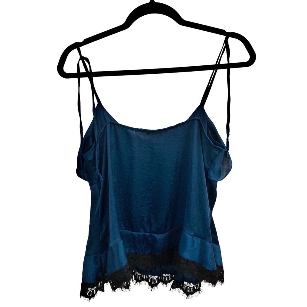 CAD RUFFLE DARK TEAL CAMISOLE SIZE M - Picture 2 of 11